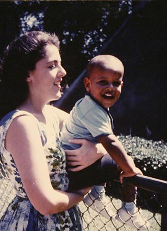 Barack Obama and his mother