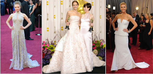 Amanda Seyfried, Jennifer Lawrence and Anna Hathaway, Charlize Theron